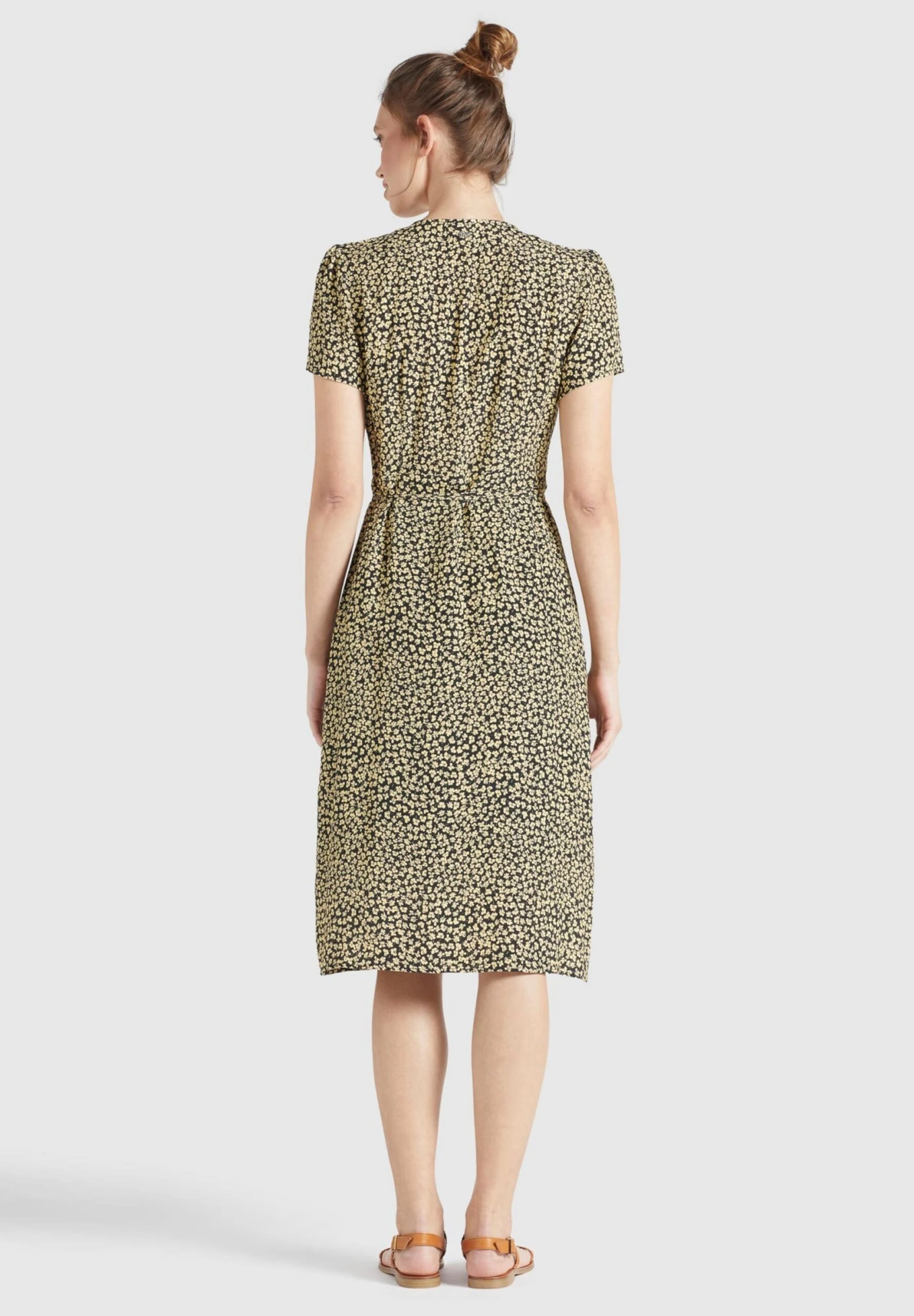 Khujo Blousejurken Blousejurk Porgy Dames Pasteelgeel / Zwart 4 Khujo Blousejurken Blousejurk Porgy Dames Pasteelgeel / Zwart - Afbeelding 4