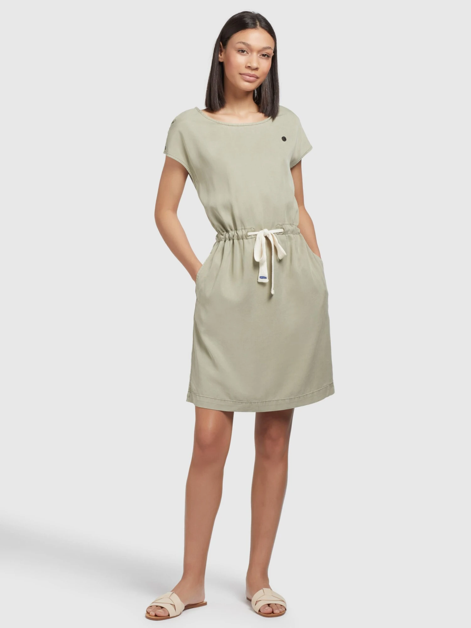 Khujo Zomerjurken Zomerjurk HEDIYE Dames Olijfgroen 6 Khujo Zomerjurken Zomerjurk HEDIYE Dames Olijfgroen - Afbeelding 6