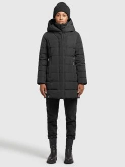 Khujo Korte Mantels Wintermantel Floyt Dames Zwart -Khujo Winkel c417875a20caf46f4bab215cf26ccb29