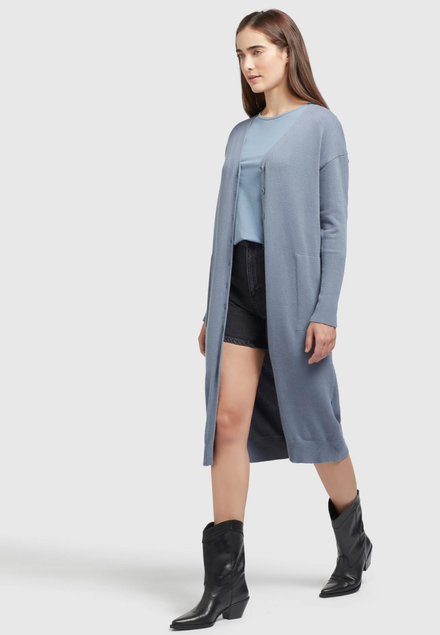 Khujo Elina - Halflange Jas - Blau 7 Khujo Elina - Halflange Jas - Blau - Afbeelding 7