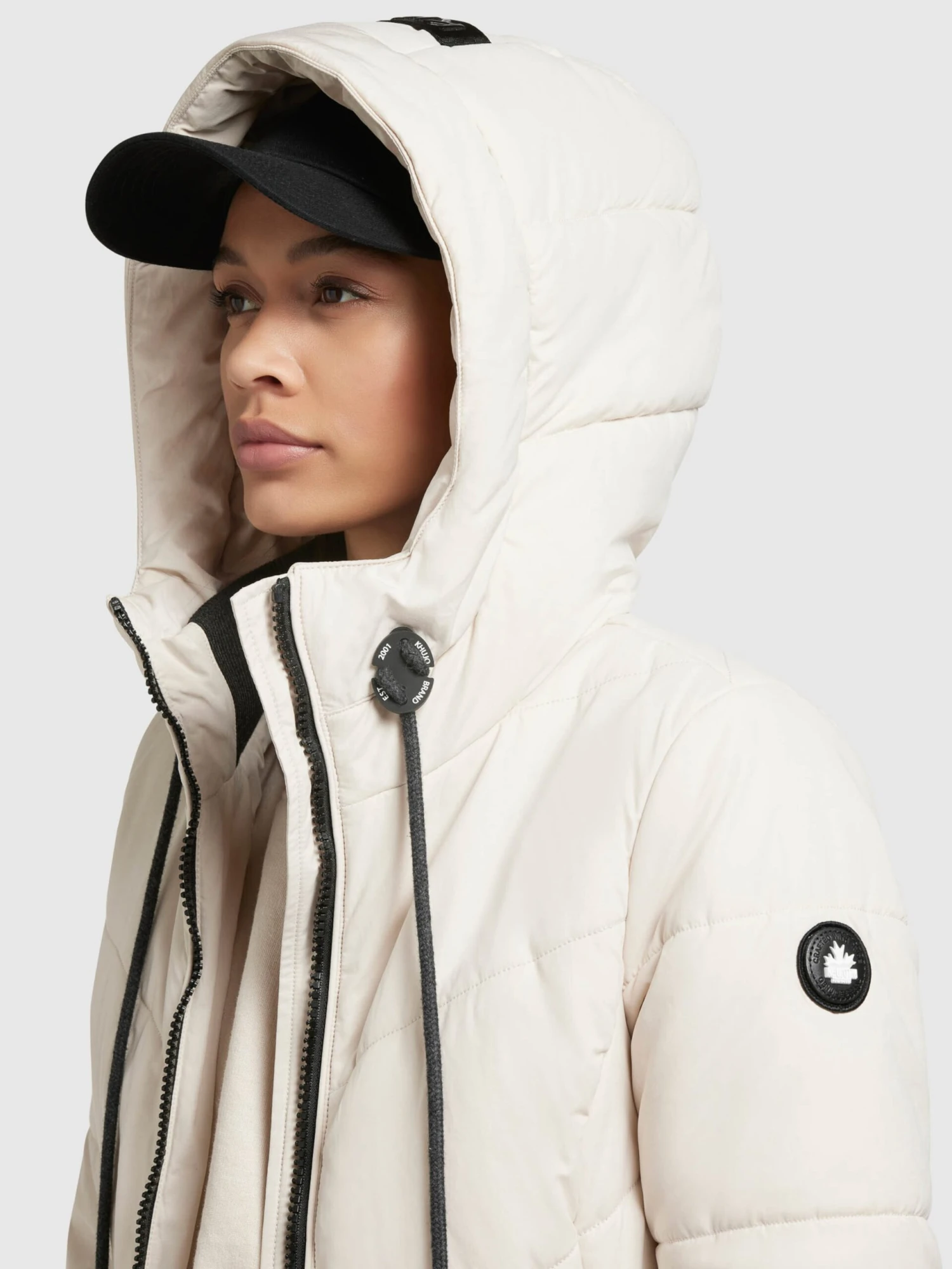 Khujo Wintermantels Wintermantel Aribay 3 Dames Offwhite 7 Khujo Wintermantels Wintermantel Aribay 3 Dames Offwhite - Afbeelding 7