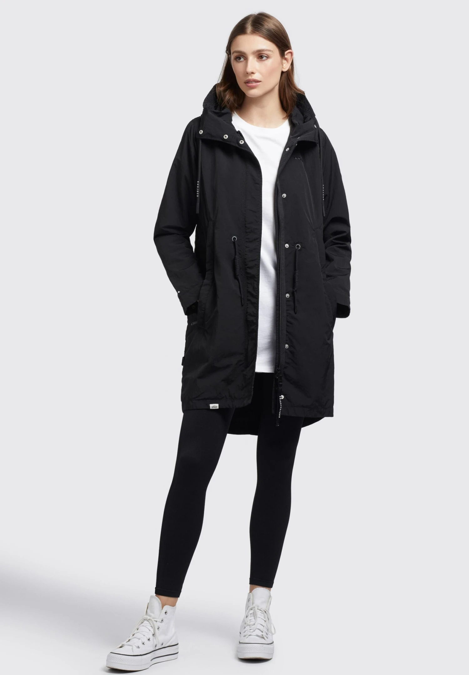 Khujo Adda - Halflange Jas - Schwarz 2 Khujo Adda - Halflange Jas - Schwarz - Afbeelding 2