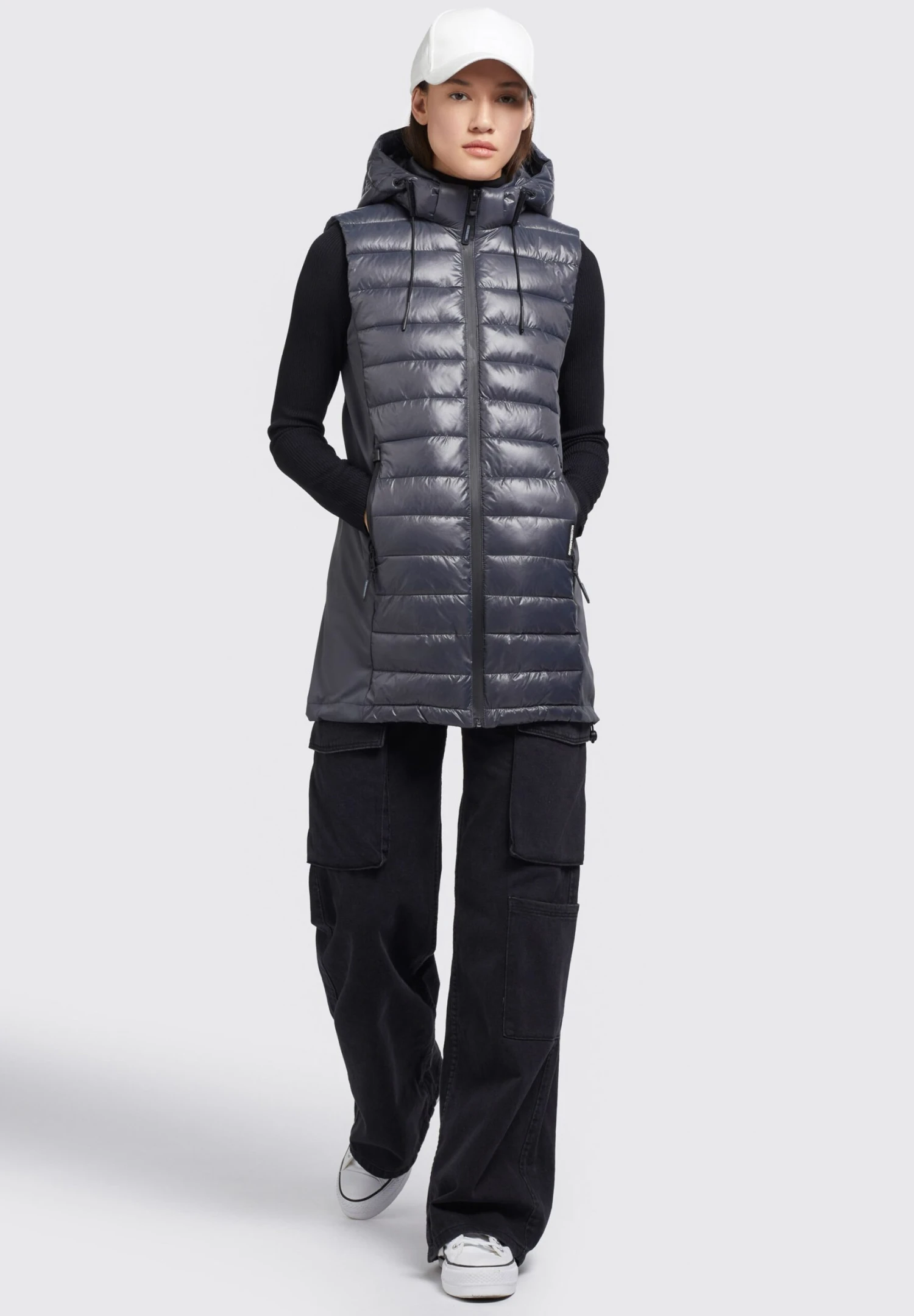 Khujo Becca Shiny - Bodywarmer - Grau 4 Khujo Becca Shiny - Bodywarmer - Grau - Afbeelding 4