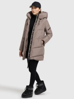 Khujo Winterjassen Winterjas Jordis 4 Dames Taupe -Khujo Winkel d0e47a8f6004130883fab70de3afd4bd