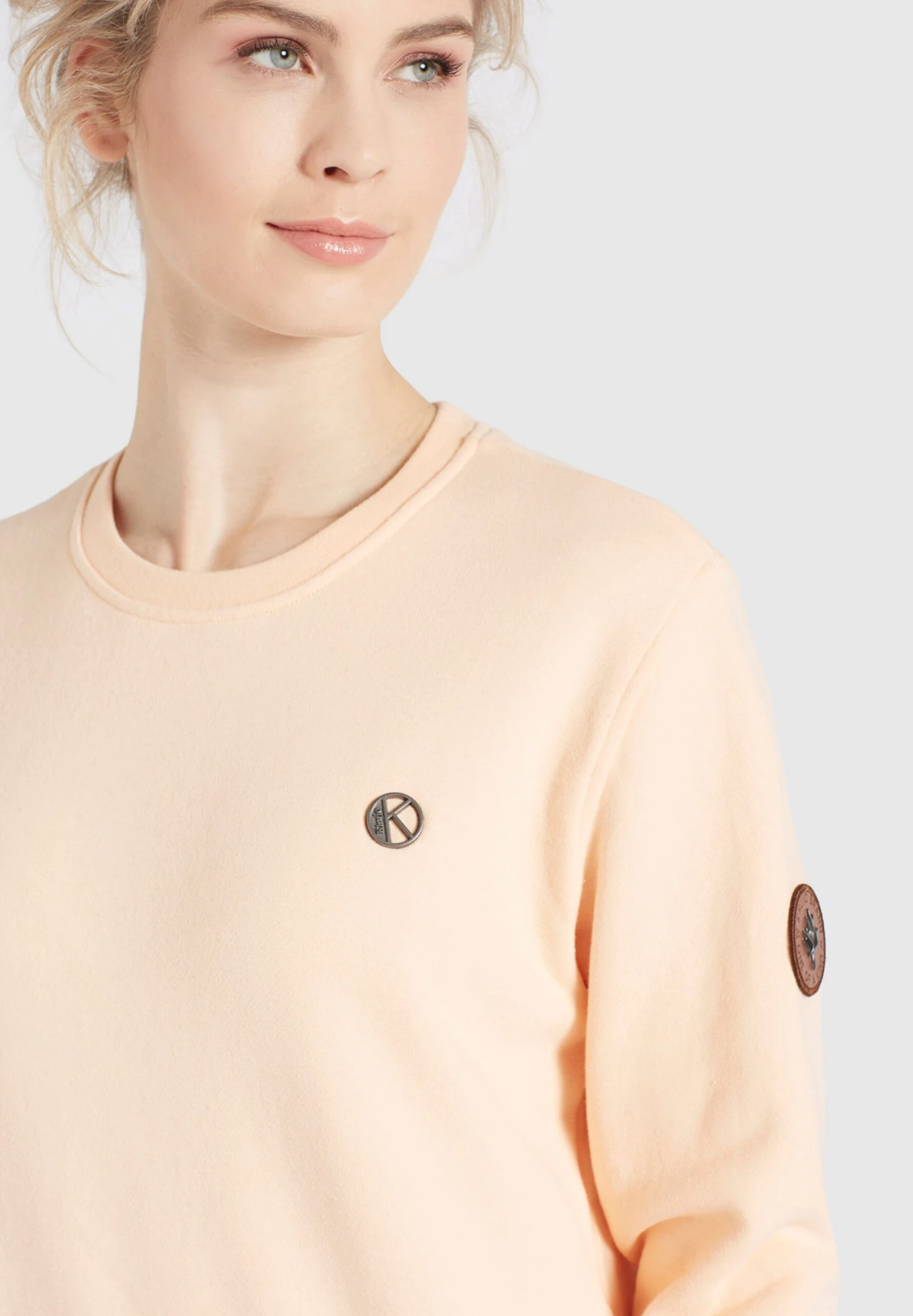 Khujo Sweatshirts Sweatshirt Lisel Dames Abrikoos 7 Khujo Sweatshirts Sweatshirt Lisel Dames Abrikoos - Afbeelding 7