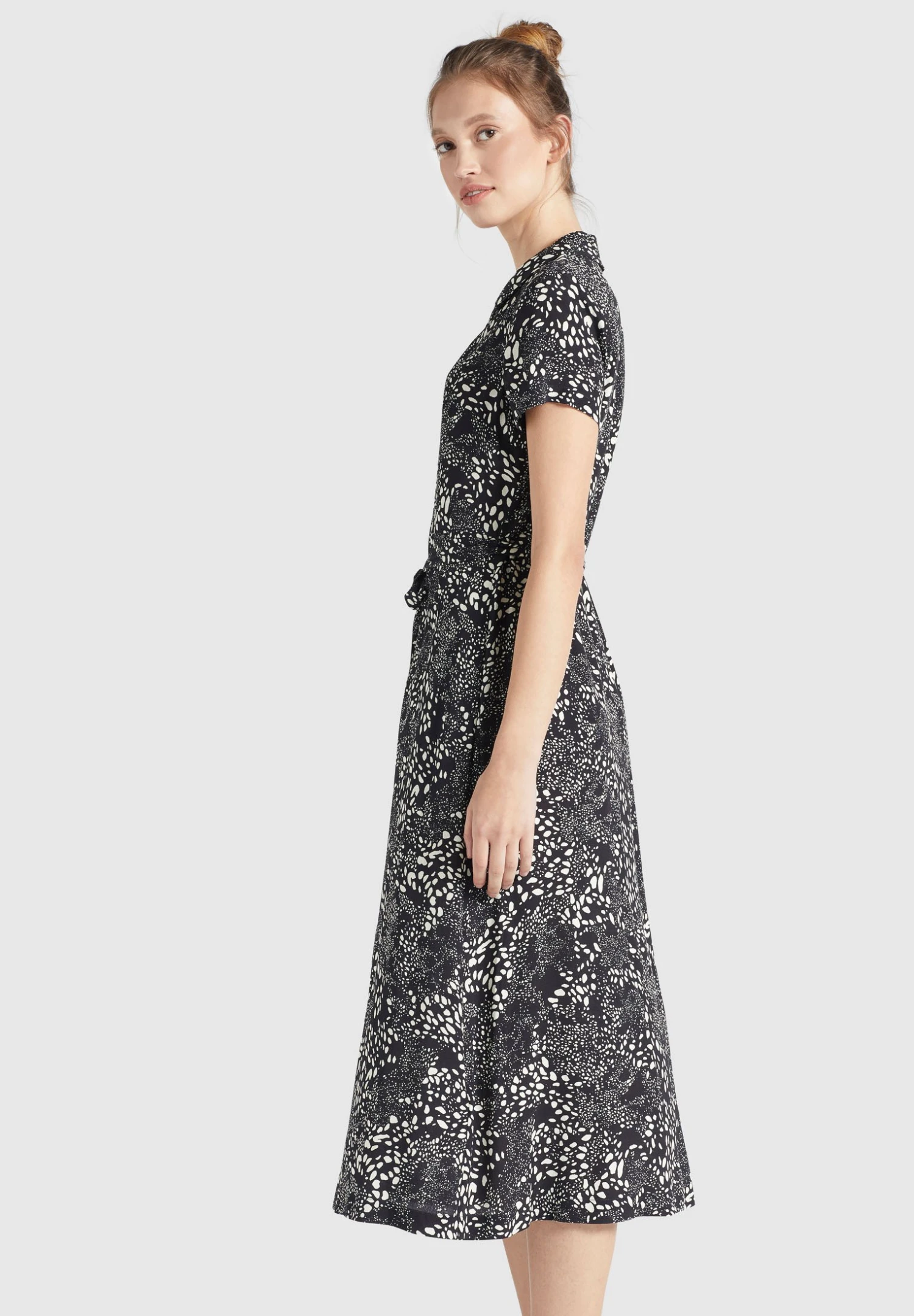 Khujo Goya - Blousejurk - Schwarz Weiß Gemustert 5 Khujo Goya - Blousejurk - Schwarz Weiß Gemustert - Afbeelding 5