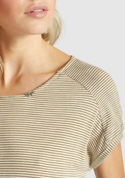 Khujo Jerseyjurken Jurk ANNEMARIE Dames Beige / Wit -Khujo Winkel dcf8e19a773b3855d3c7162ef6445e19