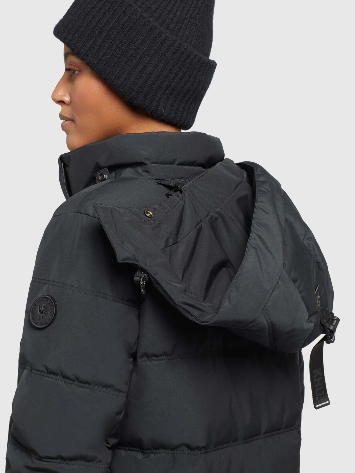 Khujo Wintermantels Wintermantel Kleo Dames Zwart 8 Khujo Wintermantels Wintermantel Kleo Dames Zwart - Afbeelding 8