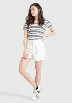 Khujo Jeans Loosefit Bandplooi Jeans Cambel Dames Wit -Khujo Winkel e523f4c73f841c68523c8467767b29fa