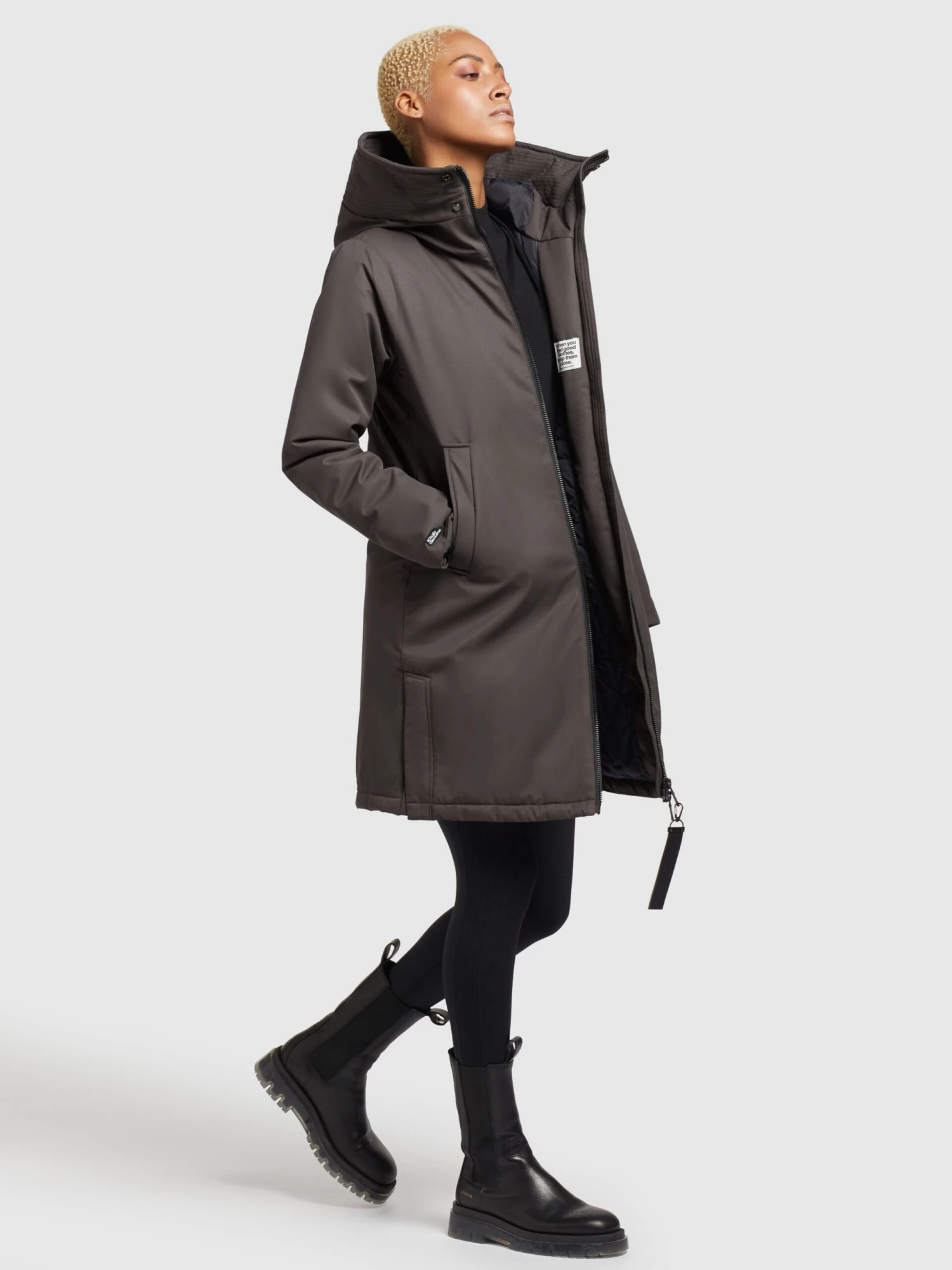 Khujo Tussenmantels Tussenmantel LISAD Dames Donkergrijs 6 Khujo Tussenmantels Tussenmantel LISAD Dames Donkergrijs - Afbeelding 6