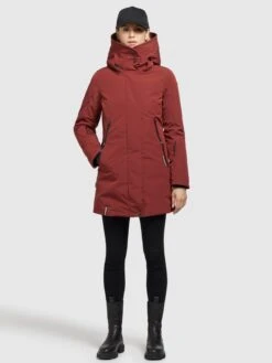 Khujo Winterjassen Winterjas Viona 3 Dames Roestrood -Khujo Winkel ef071a5229469557b31ab3558c3a0edb