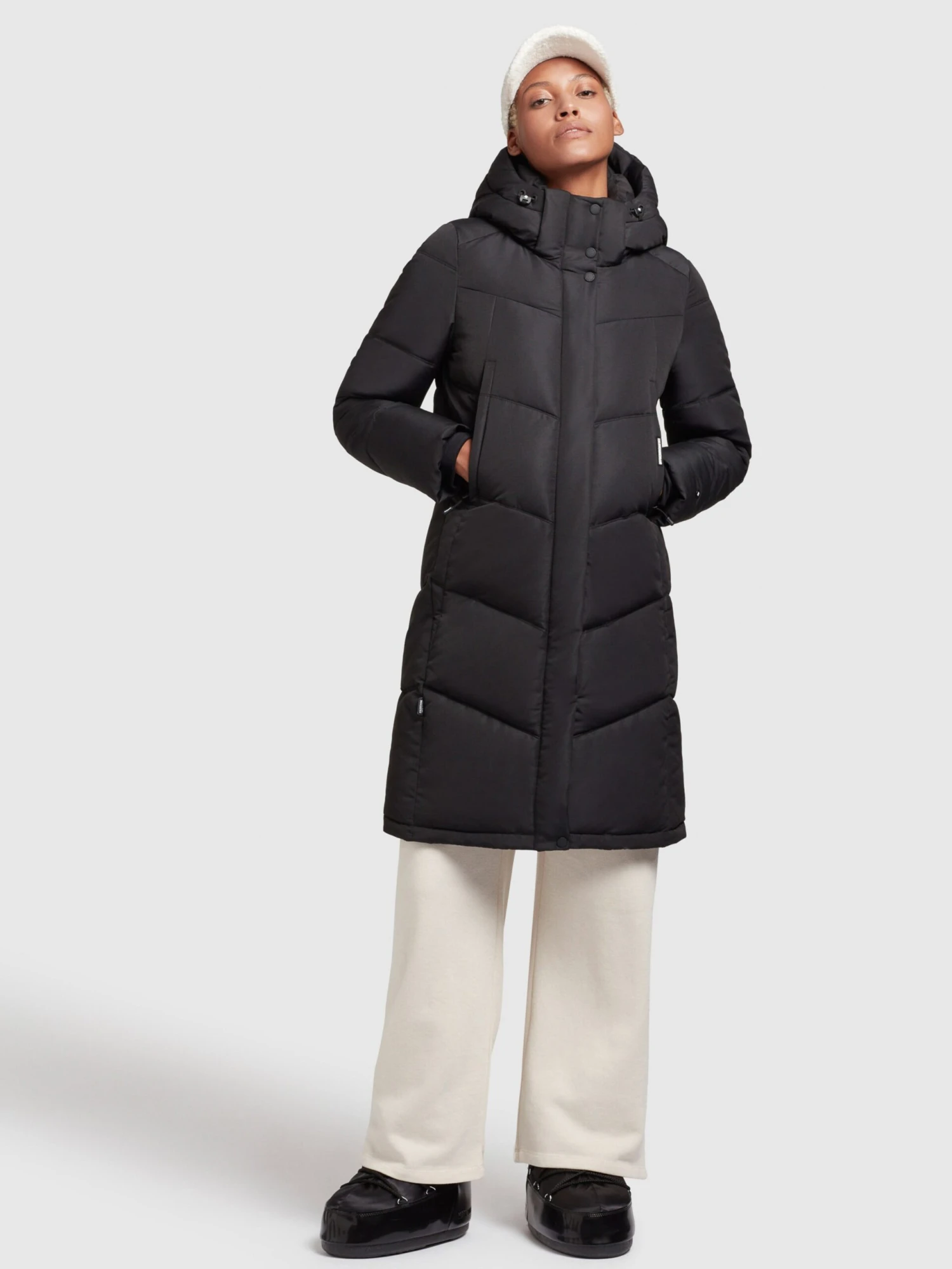 Khujo Wintermantels Wintermantel Limetta Dames Zwart 2 Khujo Wintermantels Wintermantel Limetta Dames Zwart - Afbeelding 2