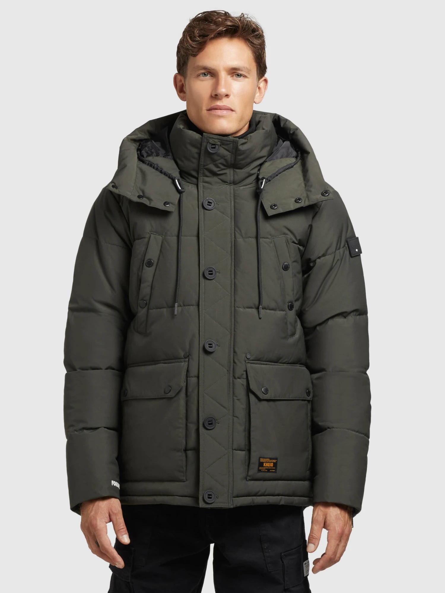 Khujo Winterjassen Winterjas Primero Heren Kaki 2 Khujo Winterjassen Winterjas Primero Heren Kaki - Afbeelding 2