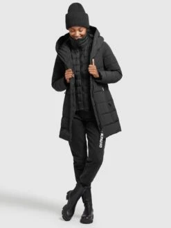 Khujo Korte Mantels Wintermantel Floyt Dames Zwart -Khujo Winkel f4ce8737ff5b3f22aaba1e7a9df60d10